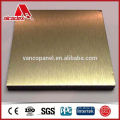 Brushed Gold acp wall panel used for building decorations